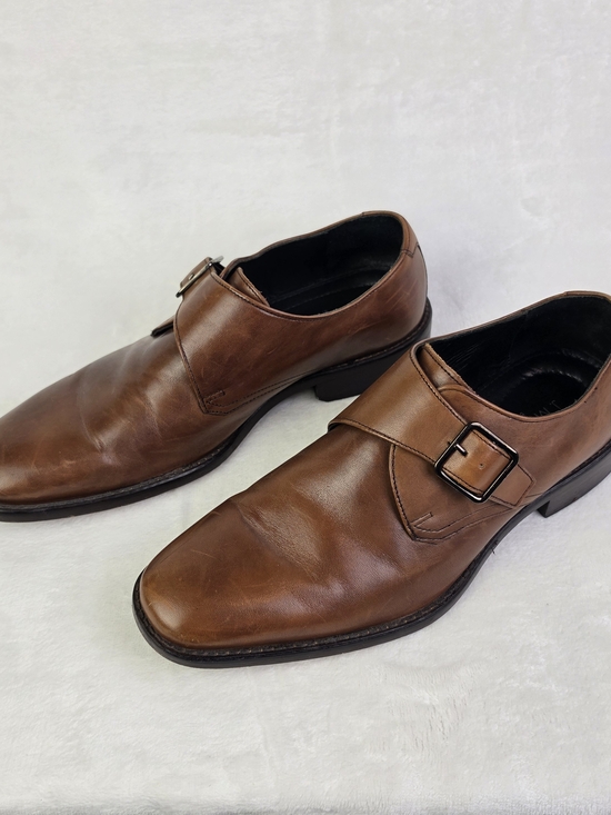 Johnston and Murphy Flynch Monk Strap Loafers Dress Shoes Mens 9.5M Brown main image 5